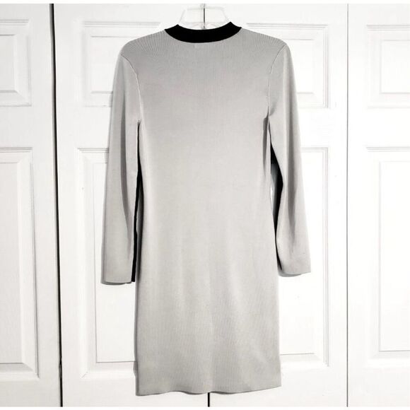 Rag & Bone Cecilee Merino Wool Dress gray black size medium excellent condition - Picture 3 of 5